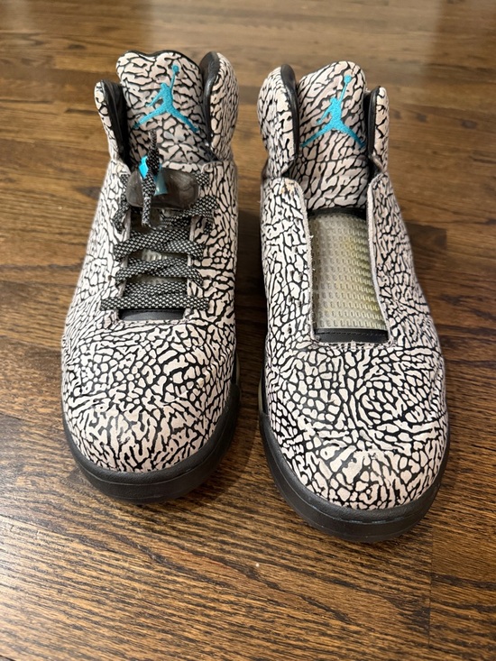 Jordan Other - Nike Air Jordan 5 Retro "3Lab5" sneaker with Elephant Print Teal Jumpman 12